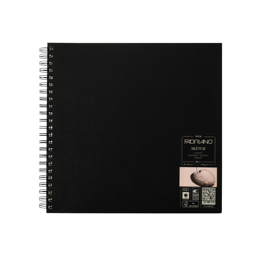 SKETCH BOOK FABRIANO 28003030 12X12" ESBOZO 80 HOJAS 110 GRAMOS