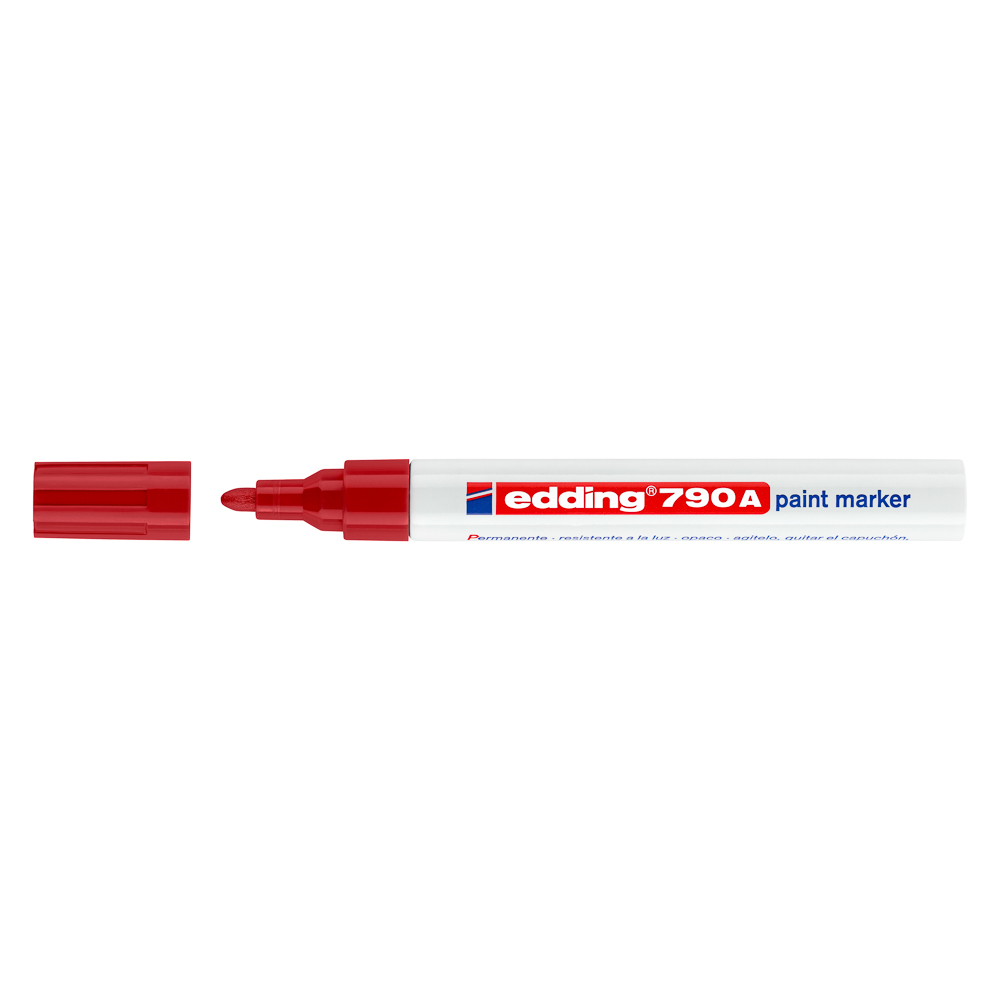 MARCADOR EDDING PERMANENTE 790 GRUESO ROJO (40X10)