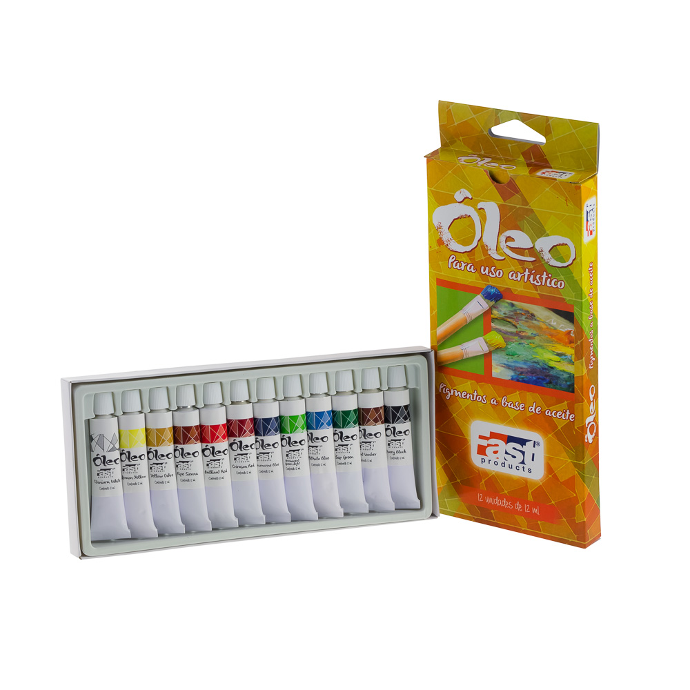 OLEO EN TUBO FAST PROFESIONAL 12ML ESTUCHE 12 COLORES