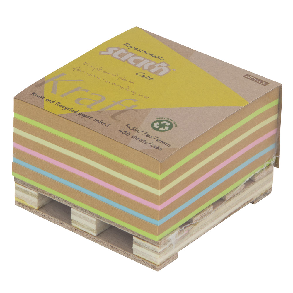 BLOCK STICKN 21817 3"X3" 400H. CUBO KRAFT