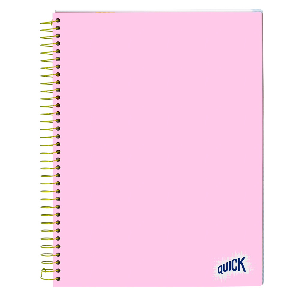 CUADERNO C/ESPIRAL QUICK 150 HOJAS T DURA PASTEL