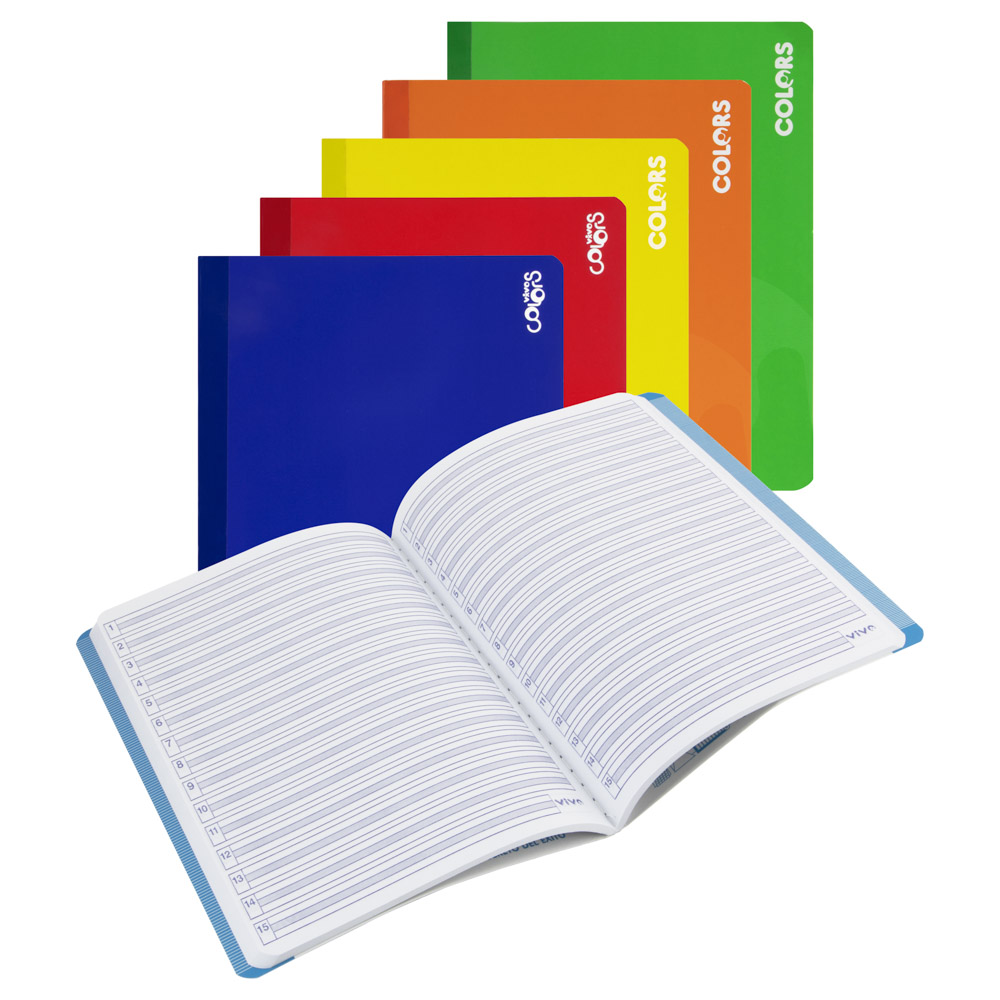 CUADERNO COSIDO VIVO 100H GRANDE 239987 DOBLE LINEA