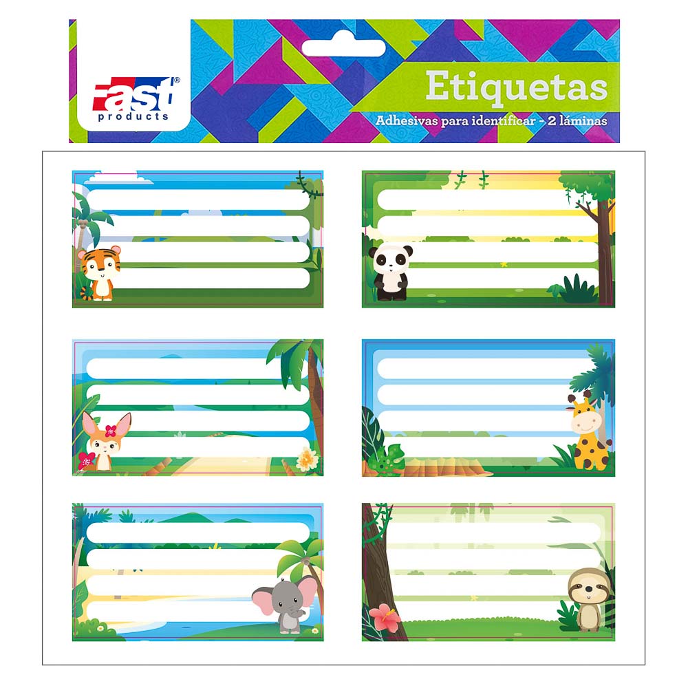 ETIQUETA AUTOADHESIVA P/CUADERNO FAST BX2 SELVA (144)