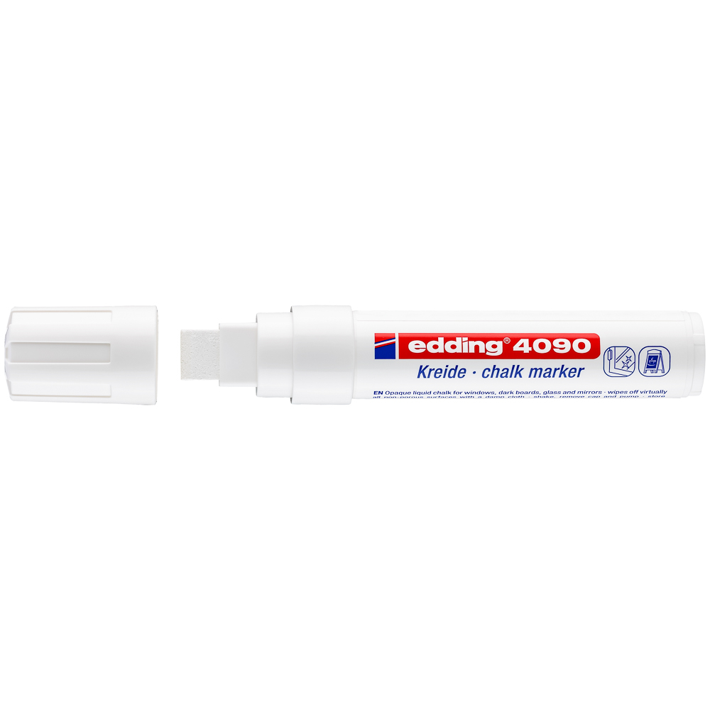 MARCADOR P/VIDRIO EDDING 4090 P/CUADRADA 49 BLANCO