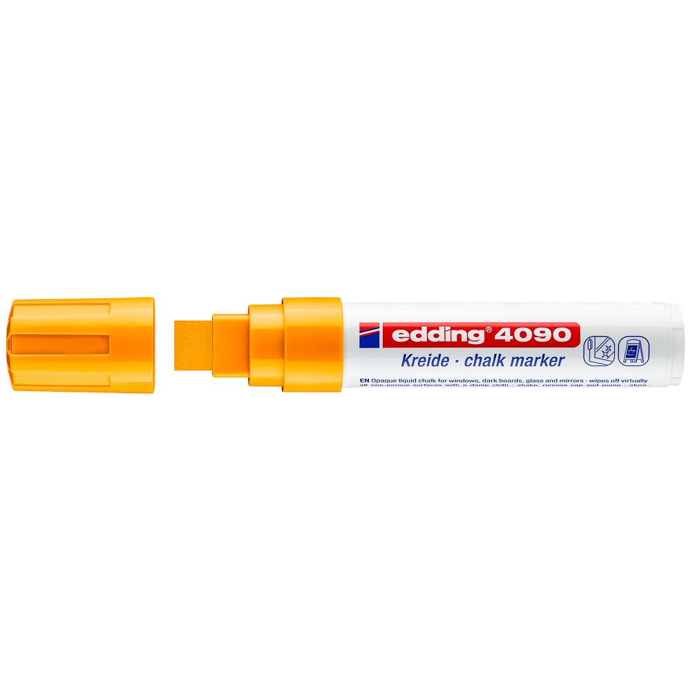 MARCADOR P/VIDRIO EDDING 4090 P/CUADRADA 66 NARANJA