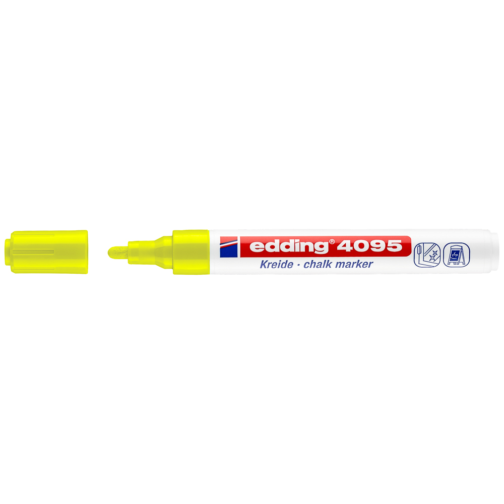MARCADOR P/VIDRIO EDDING 4095-66 P/REDONDA FLUOR AMARILLO