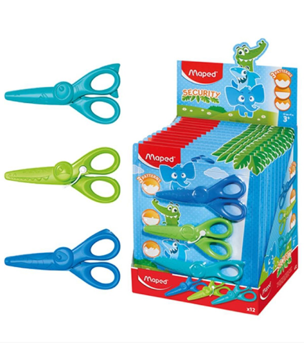 TIJERA ESCOLAR MAPED 981727 KIDICRAFT 3 COLORES 3 FORMAS