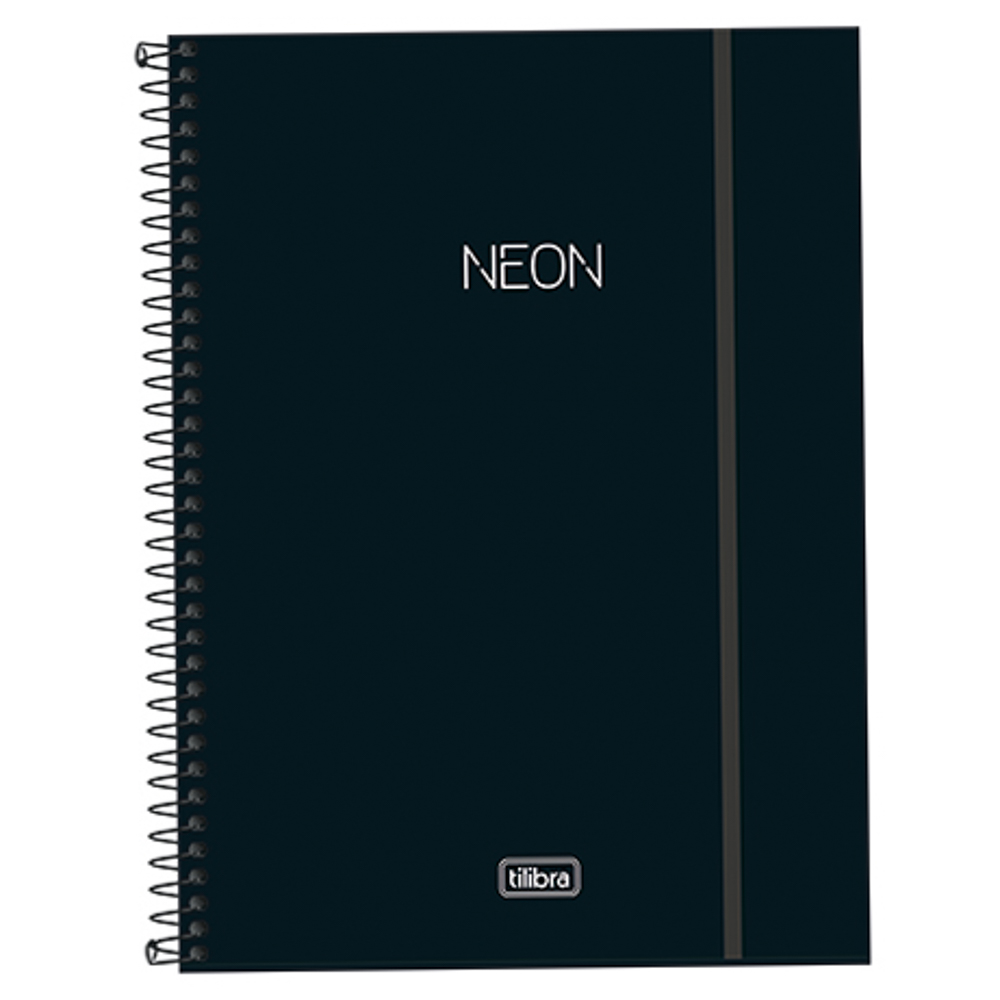CUADERNO C/ESPIRAL TILIBRA 302465 T/DURA 160H NEON NEGRO 10 MAT RAY