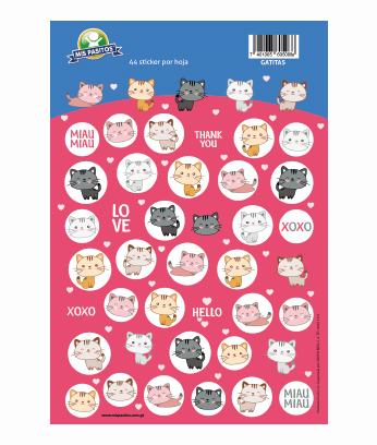 STICKERS INDIVIDUAL GATITAS