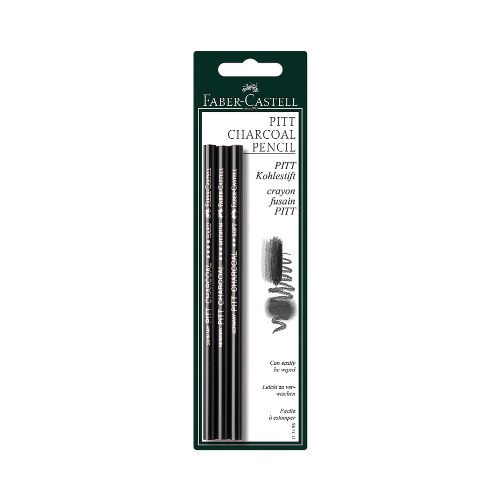 LAPIZ CARBONCILLO FABER CASTELL 117498 BX3