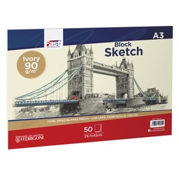 [17312-A3] BLOCK SKETCH FAST 50H. 90GR. A-3 IVORY