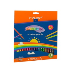 [13448] CRAYON DE MADERA Y-PLUS PC1104 24 COLORES LARGO TRIANGULAR 