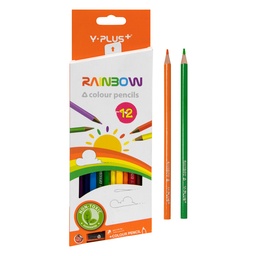 [13446] CRAYON DE MADERA Y-PLUS PC110402 12 COLORES LARGO TRIANGULAR