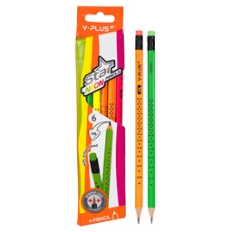 [16049] LAPIZ Y-PLUS TRIANGULAR PX1702 STAR CAJA 6 UND COL FLUORESCENTES