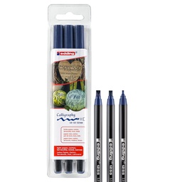 [13778-AZUL] MARCADOR CALIGRAFICO EDDING 1255 EST. X3 AZUL ACERO