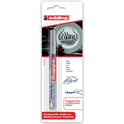 [13779-PLATEADO] MARCADOR CALIGRAFICO EDDING 753 PLATEADO