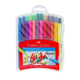 [14209] MARCADORES EN ESTUCHE FABER CASTELL 32445 24 COLORES