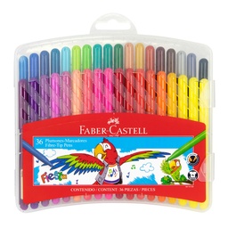 [14210] MARCADORES EN ESTUCHE FABER CASTELL 33645 36 COLORES