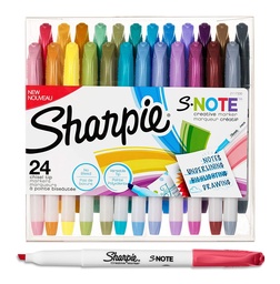 [17850] MARCADORES EN ESTUCHE SHARPIE 2117330 24 COL. PUNTA BISELADA