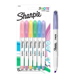 [17849] MARCADORES EN ESTUCHE SHARPIE 2130683 6 COL. PUNTA BISELADA