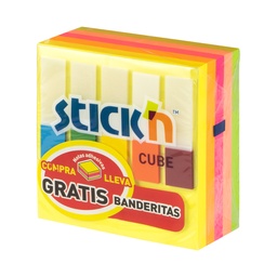 [05687] BLOCK STICKN 21012 3"X3" CUBO NEON