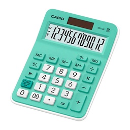 [18250] CALCULADORA P/ESCRITORIO CASIO MX-12B-GN-W-DC 12 DIG VERDE