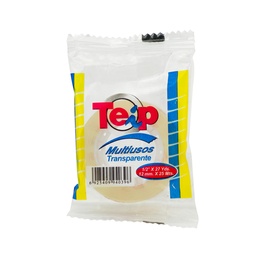 [09380] CINTA ADHESIVA TEIP 1/2"X27 YDS TRANSPARENTE