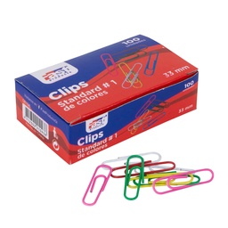 [08198] CLIPS STANDARD FAST COLORES CAJA X 100
