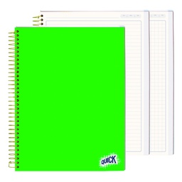 [16627] CUADERNO C/ESPIRAL QUICK 150H. T/DURA NEON