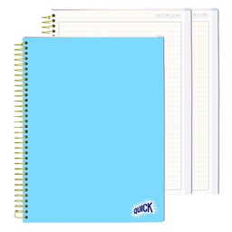[16740] CUADERNO C/ESPIRAL QUICK 200H. FLEX. RAY/CUA PLANNER PASTEL