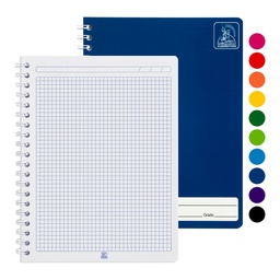 [05725-CUADROS 5] CUADERNO DOBLE ANILLO CONQUISTADOR 3059 100 HOJAS CUADROS 5MM