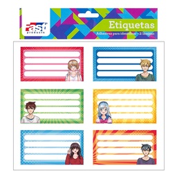 [14105-17] ETIQUETA AUTOADHESIVA P/CUADERNO FAST BX2 MANGA