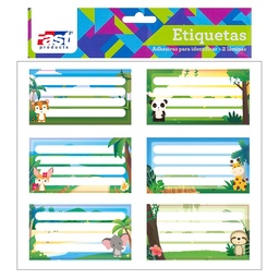 [14105-16] ETIQUETA AUTOADHESIVA P/CUADERNO FAST BX2 SELVA (144)