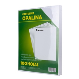 [11914-BLANCO] CARTULINA OPALINA IMPERIAL CARTA 220GR BLANCA 100 HOJAS