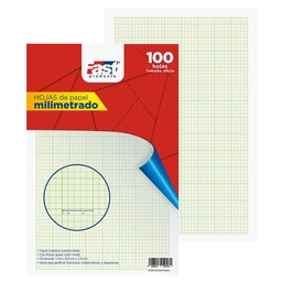 [04037] HOJAS MILIMETRADAS FAST  OFICIO BX100 VERDE