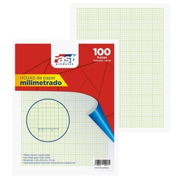 [04036] HOJAS MILIMETRADAS FAST CARTA BX100 VERDE