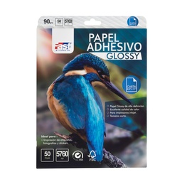 [13828] PAPEL ADHESIVO FAST CX50 CARTA 90 GRS GLOSSY