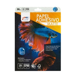 [14004] PAPEL ADHESIVO FAST CX25 CARTA 90 GRS MATTE