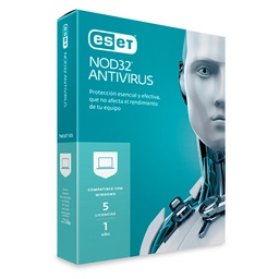 [ENABX-HP1-5PTP] LICENCIA ESET NOD32 ANTIVIRUS 5 DISPOSITIVOS  1 AÑO