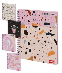 [21216355] CUADERNO ESPIRAL SCRIBE 30216726 INCOLORS PASTA DURA 160 HOJAS GRANDE CO/LINEAS