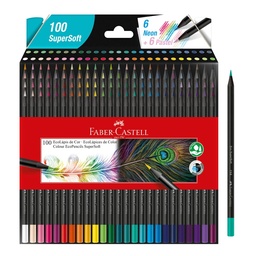 [18373] CRAYON DE MADERA FABER CASTELL SUPERSOFT 100 COLORES