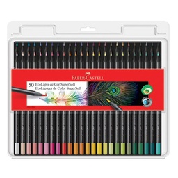 [18372] CRAYON DE MADERA FABER CASTELL SUPERSOFT 50 COLORES