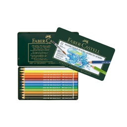 [51647] CRAYON DE MADERA FABER CASTELL ALBRECHT 117512 ACUARELABLE 12 COL