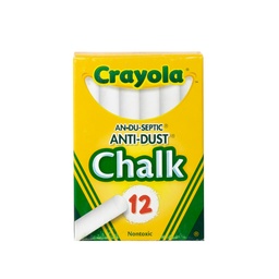 [C501402] YESOS ANTIPOLVO BLANCO CRAYOLA 12 BARRAS