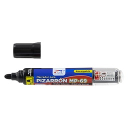 [16986-NEGRO] MARCADOR FAST PIZARRA MP-69 RECARGABLE BX1 NEGRO