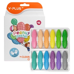 [18818] CRAYON DE CERA Y-PLUS CR200100 PEANUT 12 COLORES PASTEL