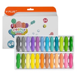 [18819] CRAYON DE CERA Y-PLUS CR200200 PEANUT 24 COLORES PASTEL