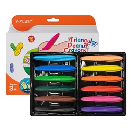 [18820] CRAYON DE CERA Y-PLUS CR220200 PEANUT 12 COLORES TRIANGULAR