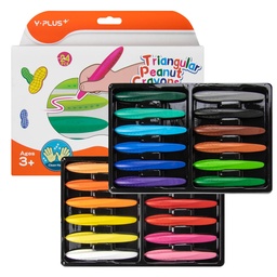 [18821] CRAYON DE CERA Y-PLUS CR220300 PEANUT 24 COLORES TRIANGULAR