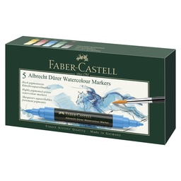 [17250] MARCADORES EN ESTUCHE FABER CASTELL ALBRECHT 160305 5 COL